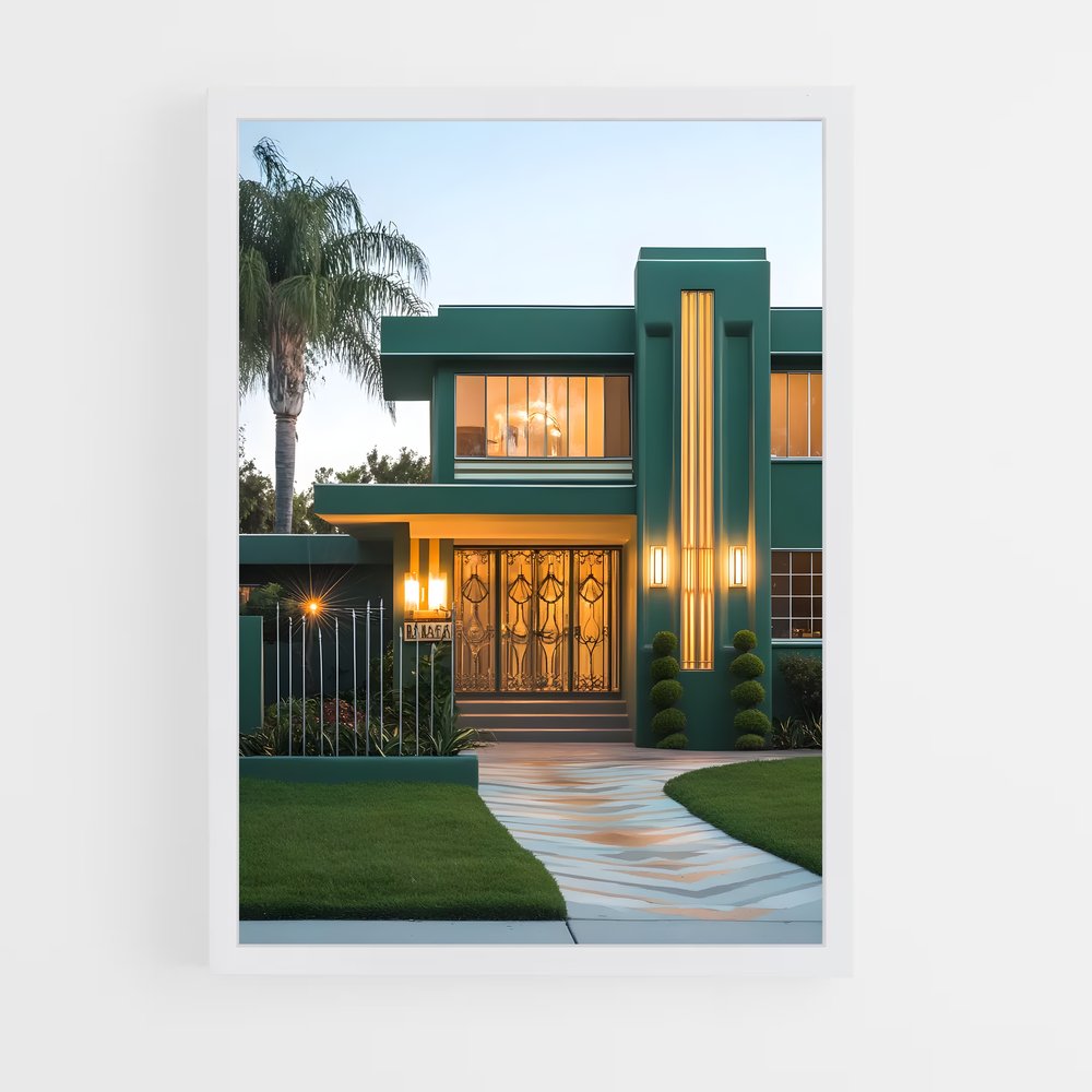 ap-art deco architecture-3 cadre Blanc