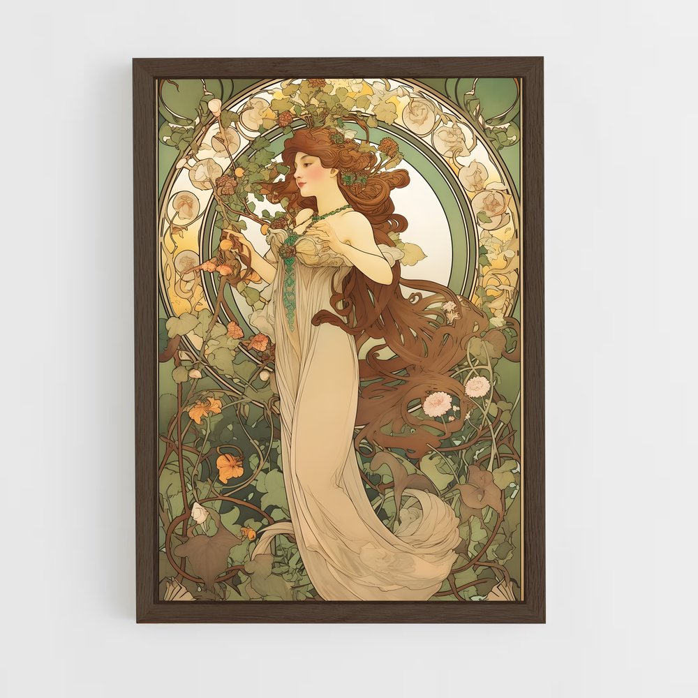ap-art nouveau-2 cadre Bois foncé