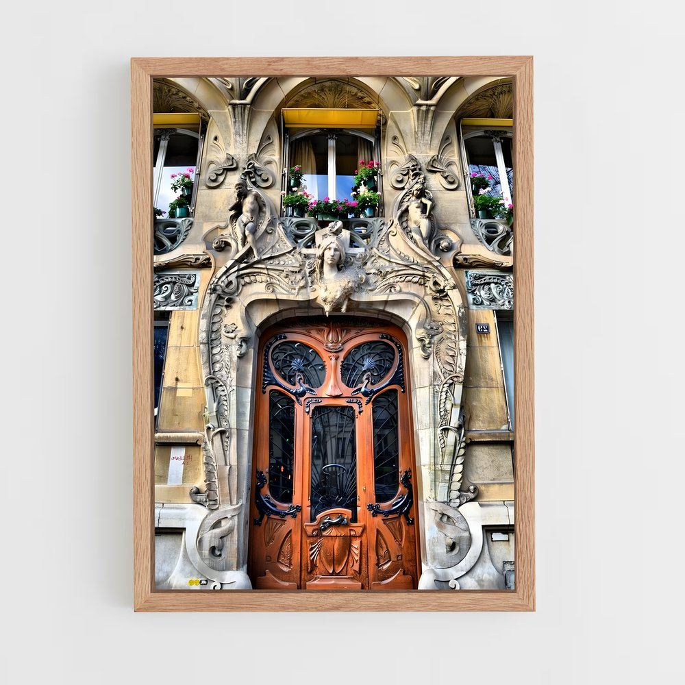 ap-art nouveau architecture-10 cadre Bois clair