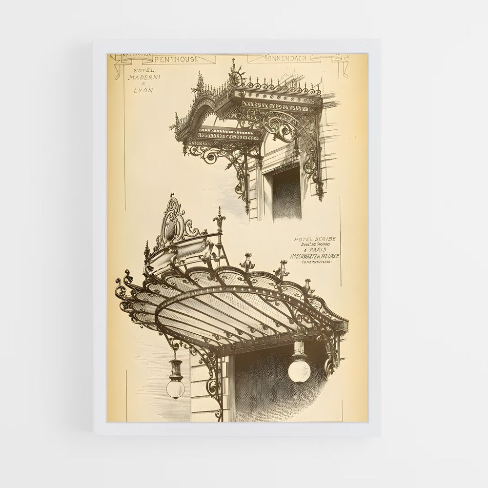 ap-art nouveau architecture-5 cadre Blanc