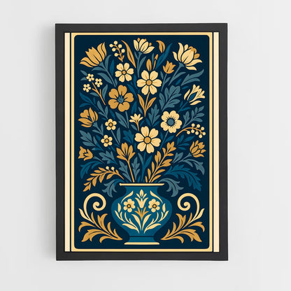 ap-art nouveau florals-5 cadre Noir