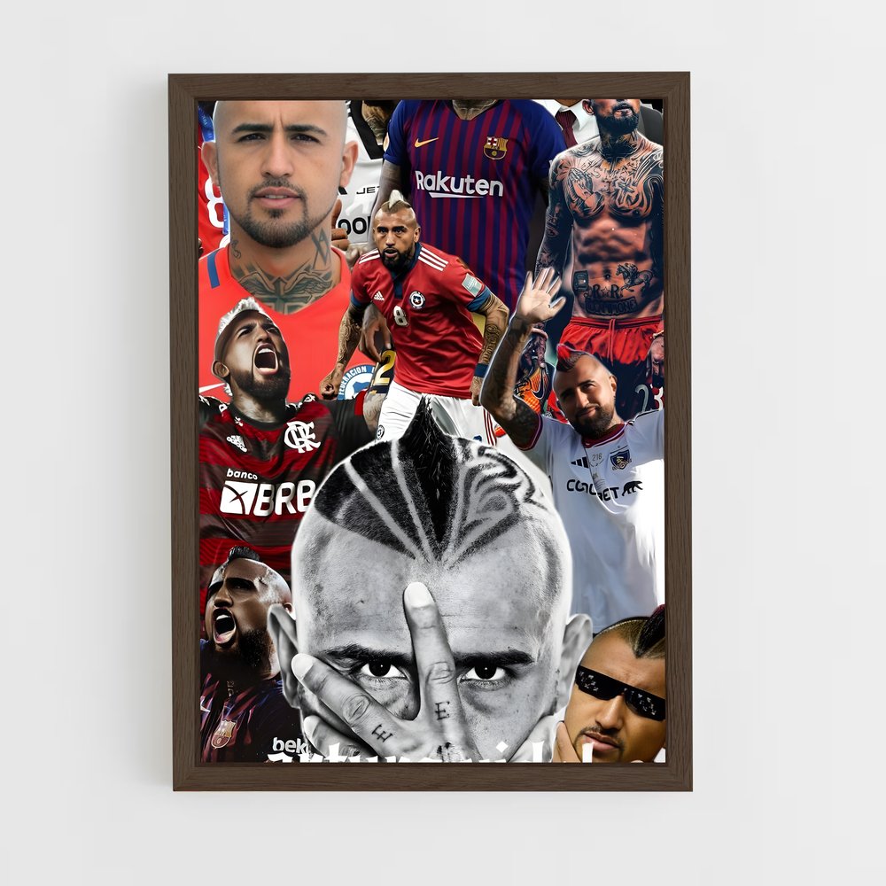 ap-arturo vidal-5 cadre Bois foncé
