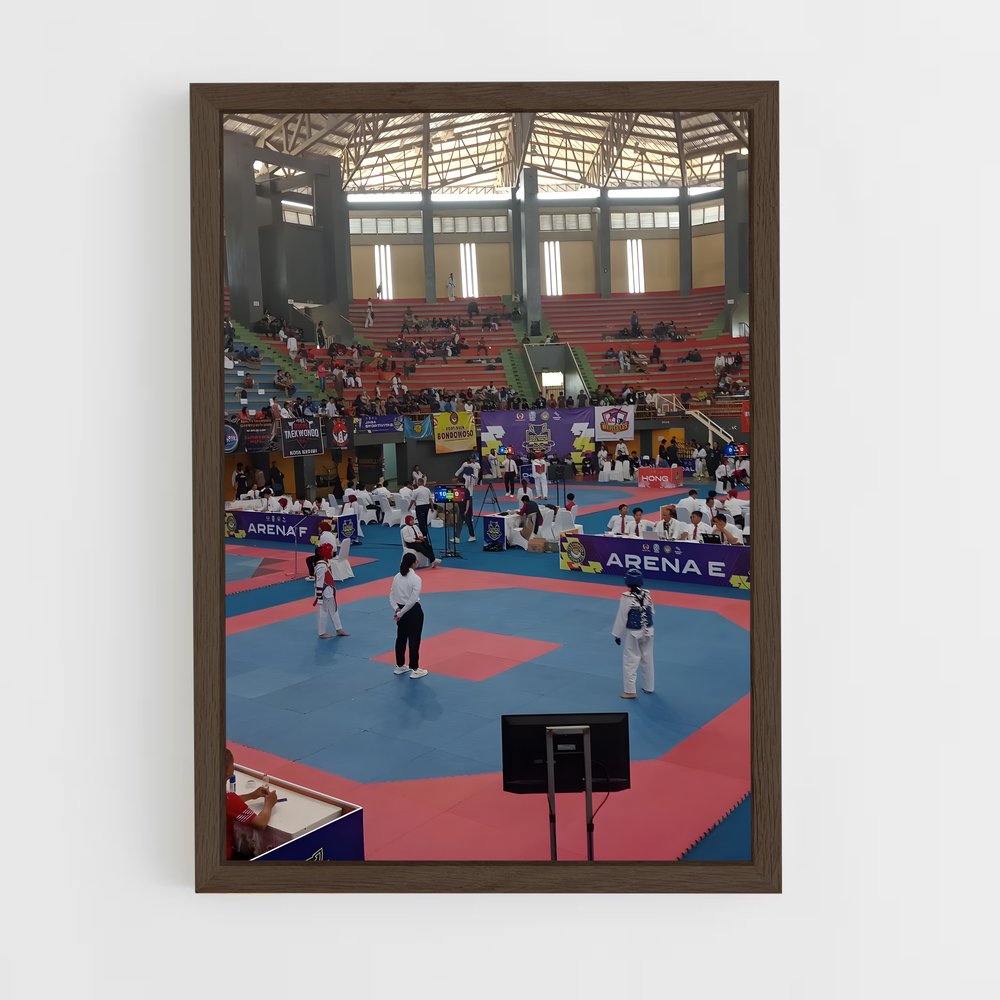 ap-asian games taekwondo-1 cadre Bois foncé