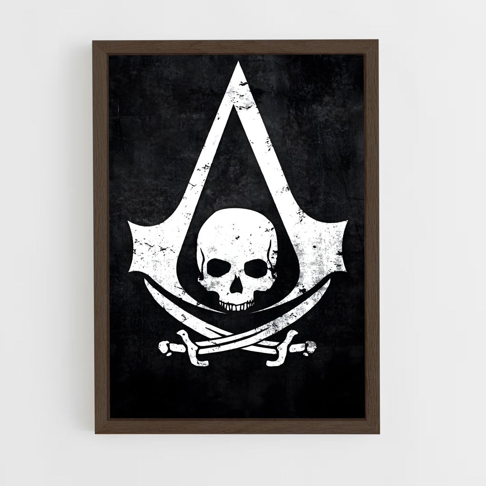 ap-assassins creed-10 cadre Bois foncé