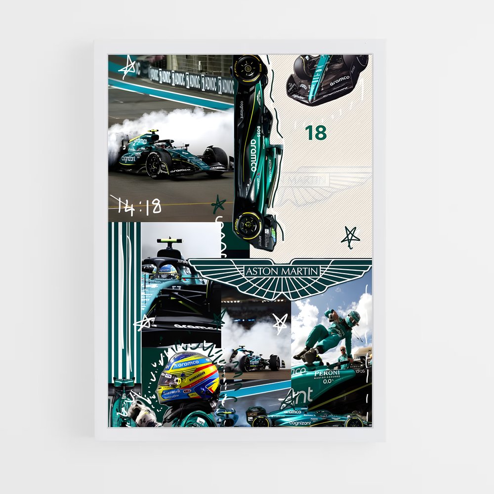 ap-aston martin f1 team-1 cadre Blanc