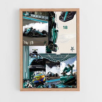 ap-aston martin f1 team-1 cadre Bois clair