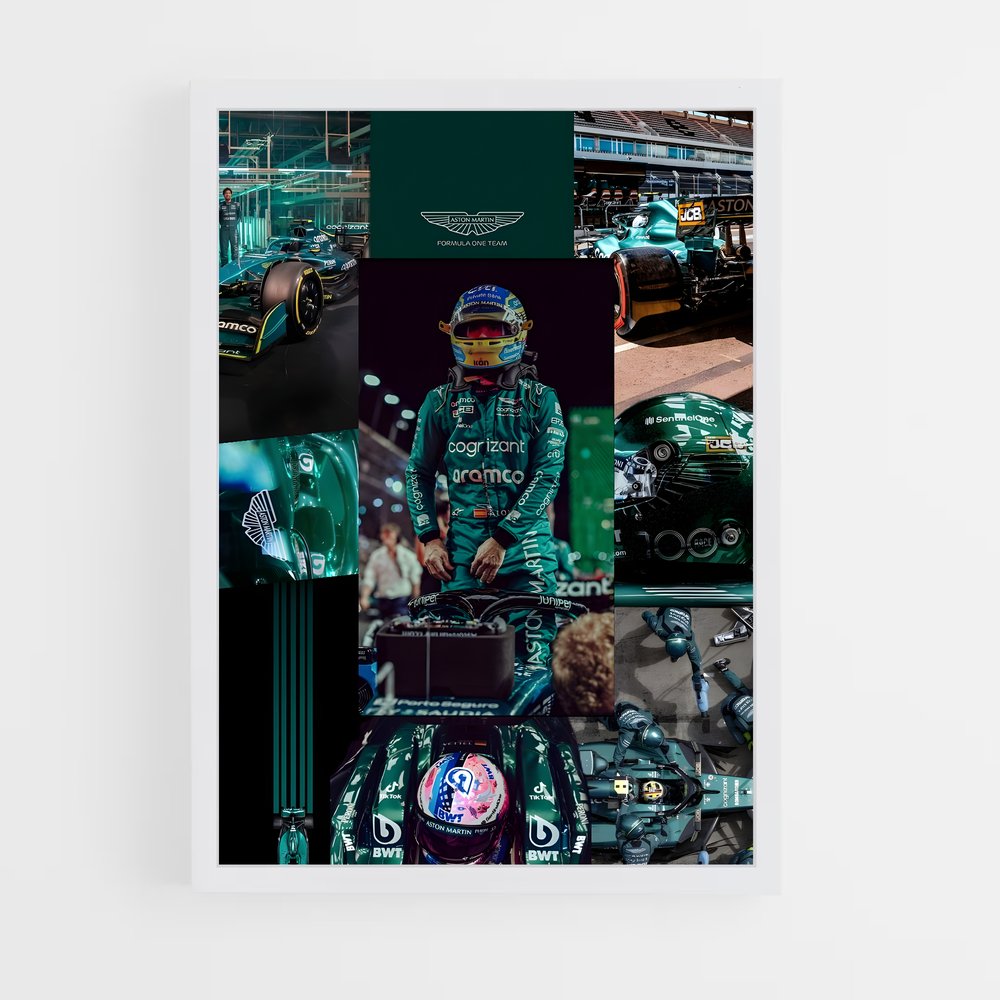 ap-aston martin f1 team-11 cadre Blanc