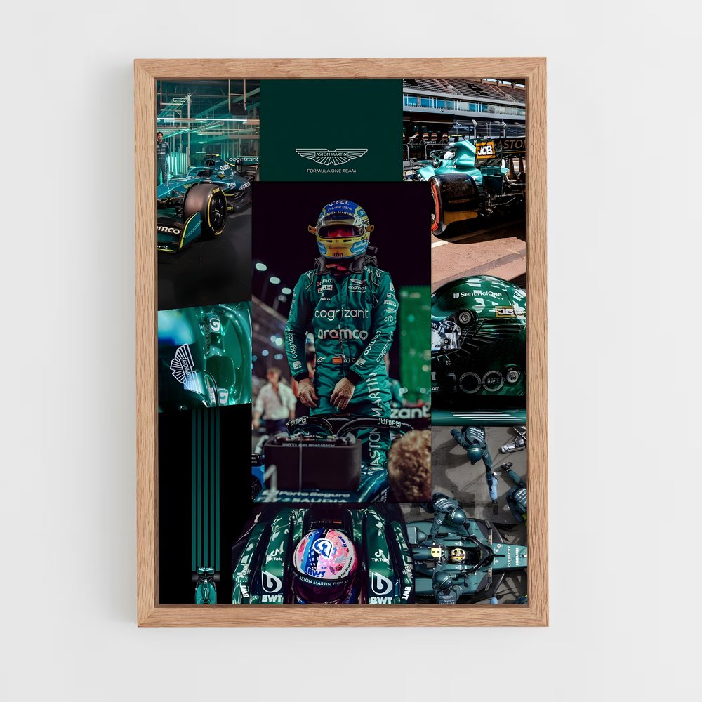 ap-aston martin f1 team-11 cadre Bois clair
