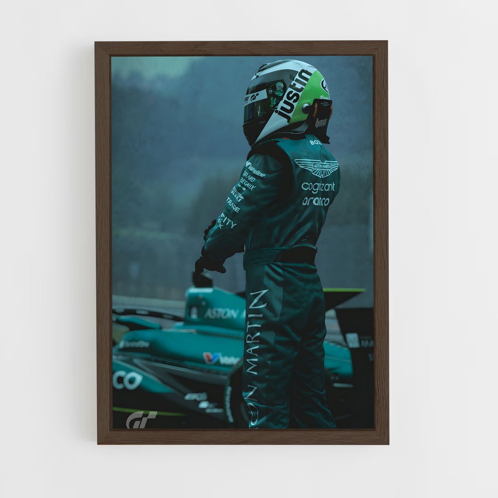 ap-aston martin f1 team-6 cadre Bois foncé
