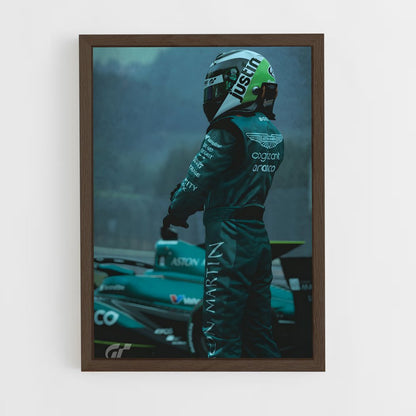 ap-aston martin f1 team-6 cadre Bois foncé