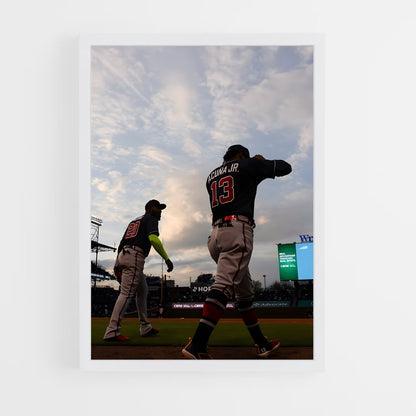 ap-atlanta braves-3 cadre Blanc