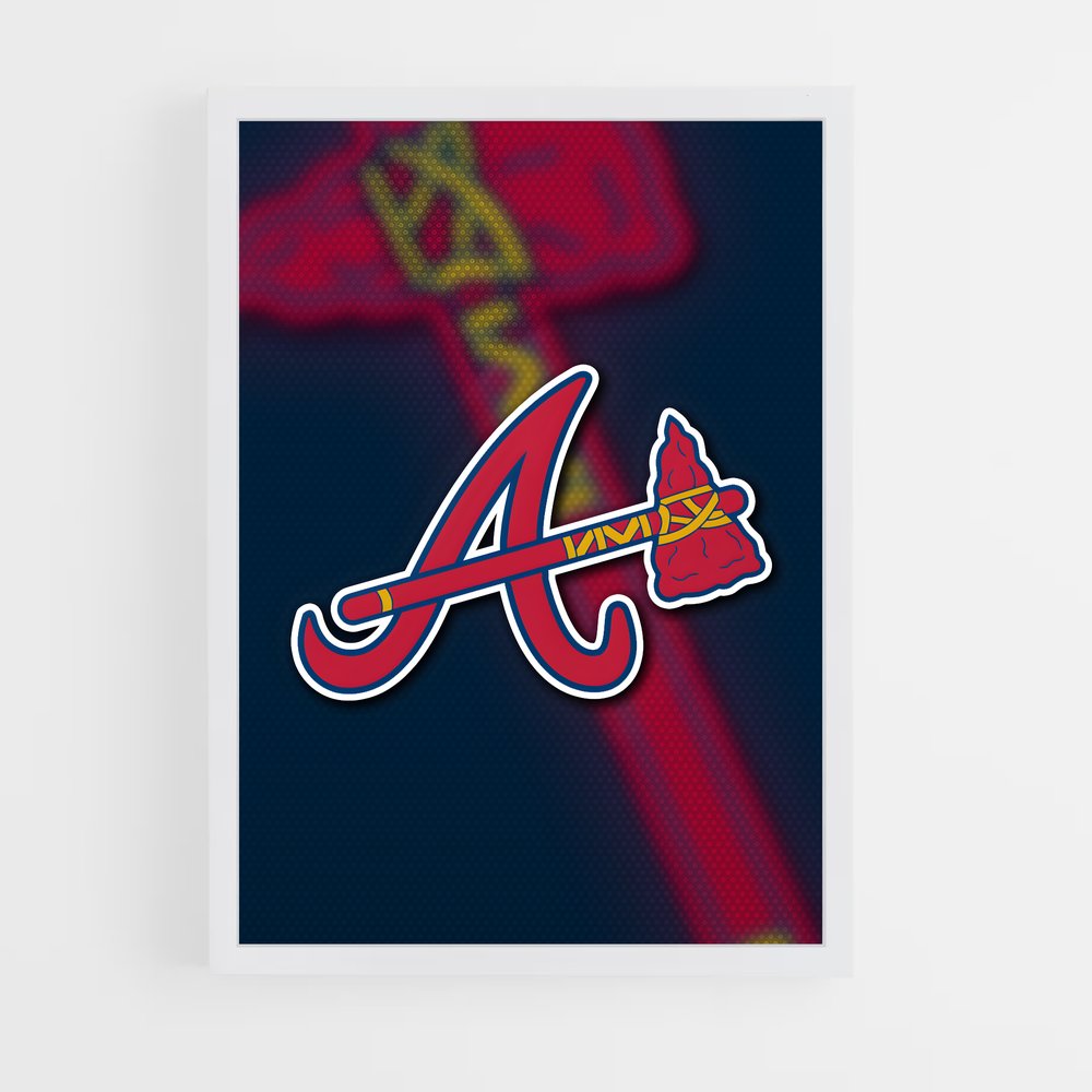 ap-atlanta braves-4 cadre Blanc