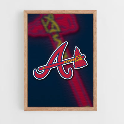 ap-atlanta braves-4 cadre Bois clair