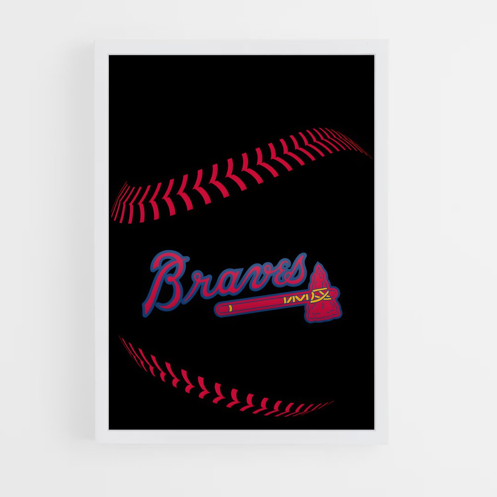ap-atlanta braves-5 cadre Blanc