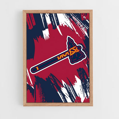 ap-atlanta braves-6 cadre Bois clair