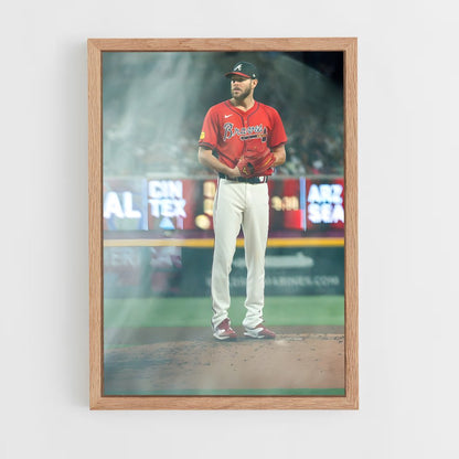 ap-atlanta braves-9 cadre Bois clair