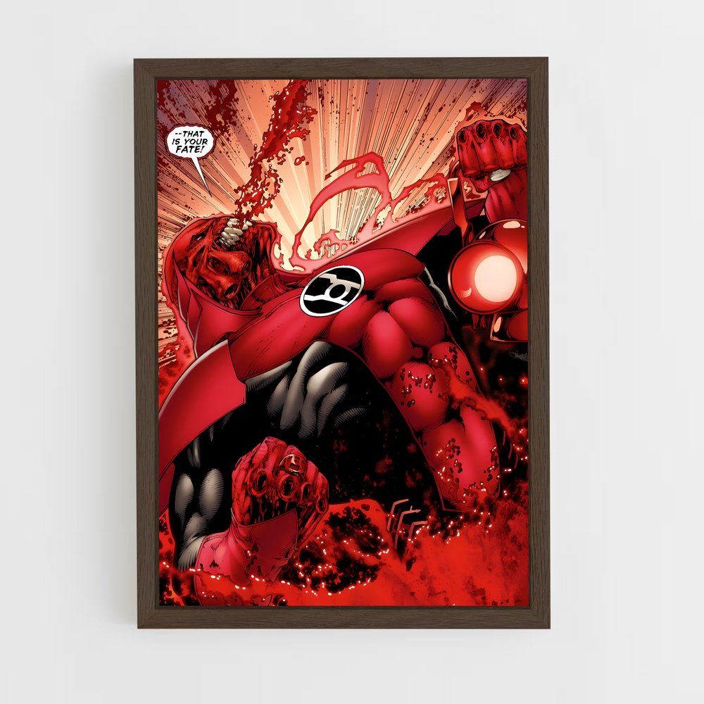 ap-atrocitus red lantern-6 cadre Bois foncé