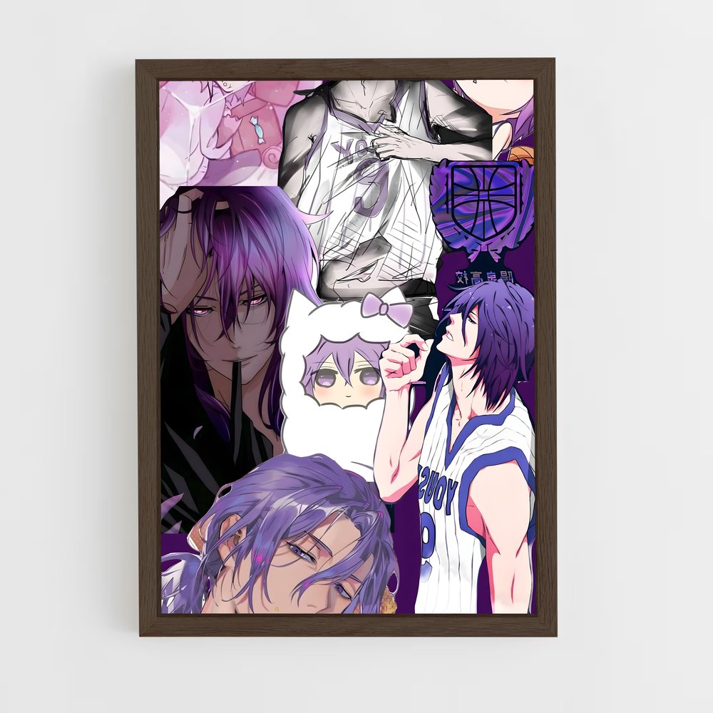 ap-atsushi murasakibara-3 cadre Bois foncé