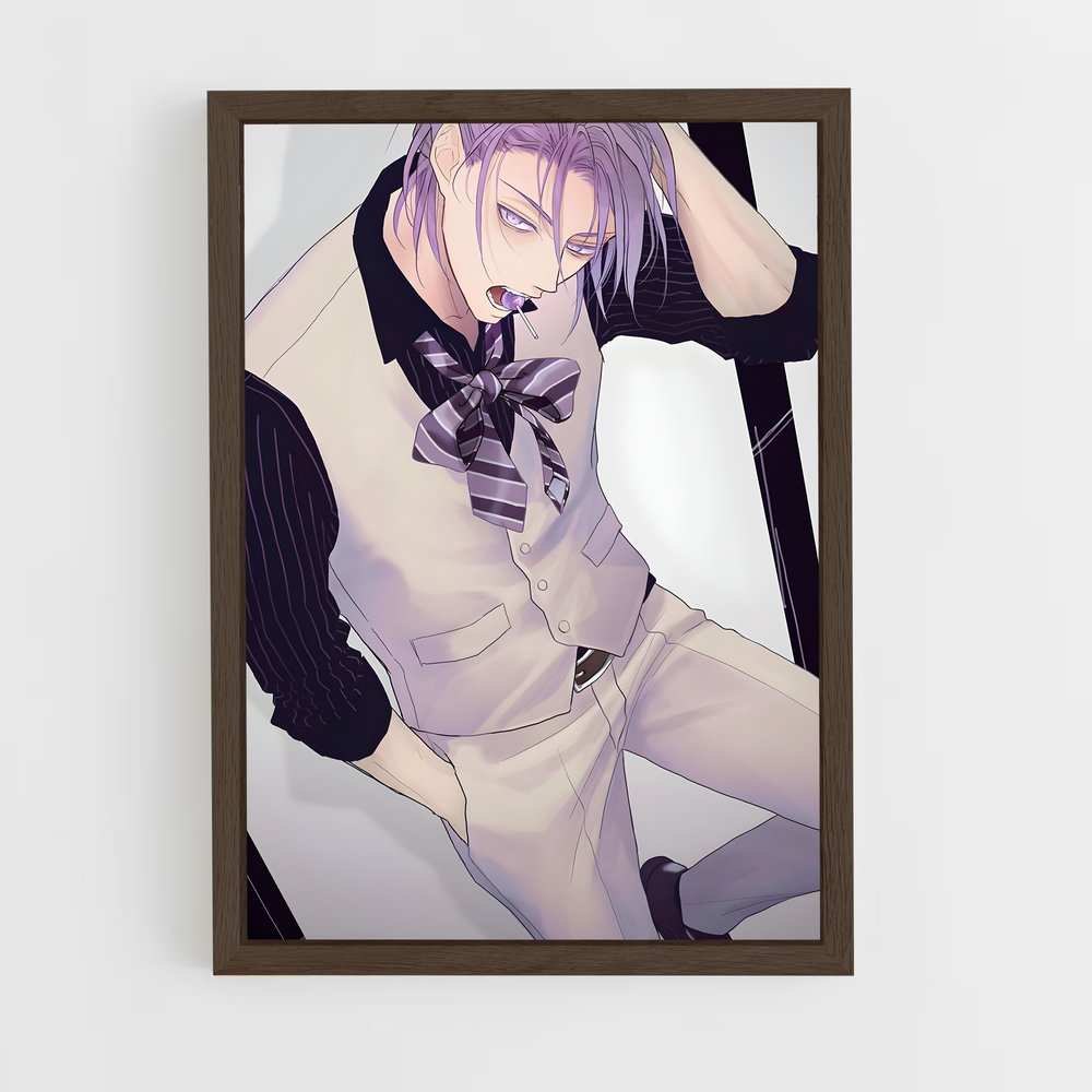 ap-atsushi murasakibara-6 cadre Bois foncé