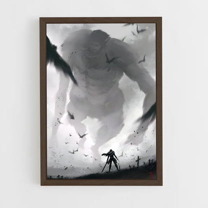 ap-attack on titan-10 cadre Bois foncé