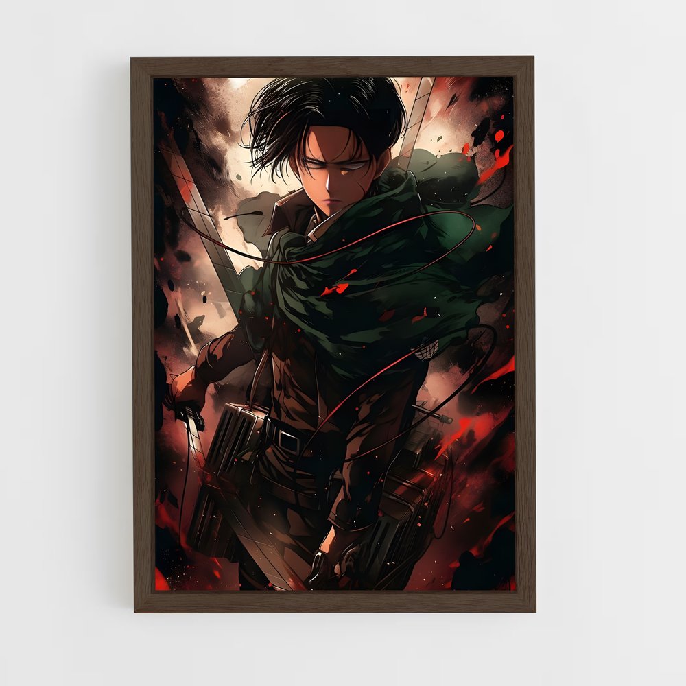 ap-attack on titan-5 cadre Bois foncé