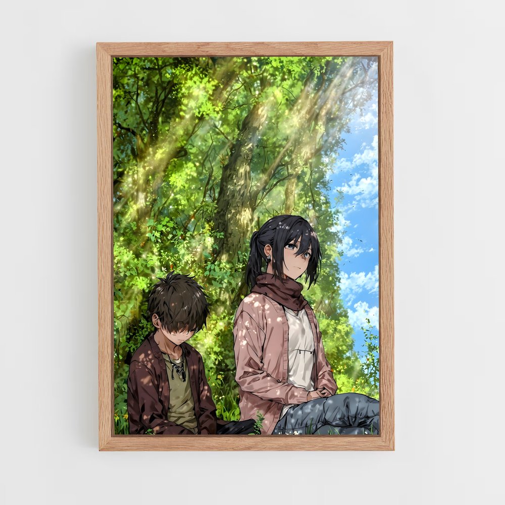 ap-attack on titan-6 cadre Bois clair