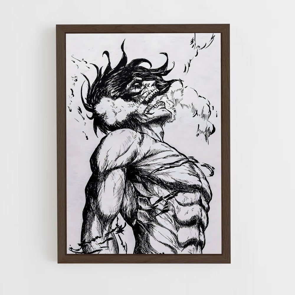 ap-attack on titan-7 cadre Bois foncé
