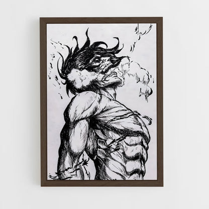 ap-attack on titan-7 cadre Bois foncé