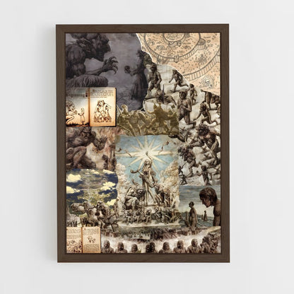 ap-attack on titan-8 cadre Bois foncé