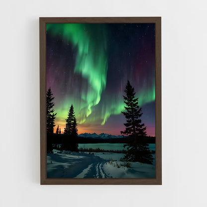 ap-aurora borealis-21 cadre Bois foncé