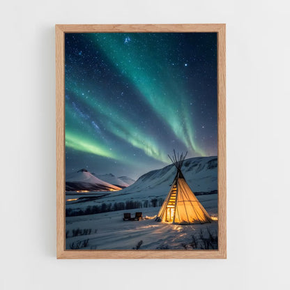 ap-aurora borealis-24 cadre Bois clair