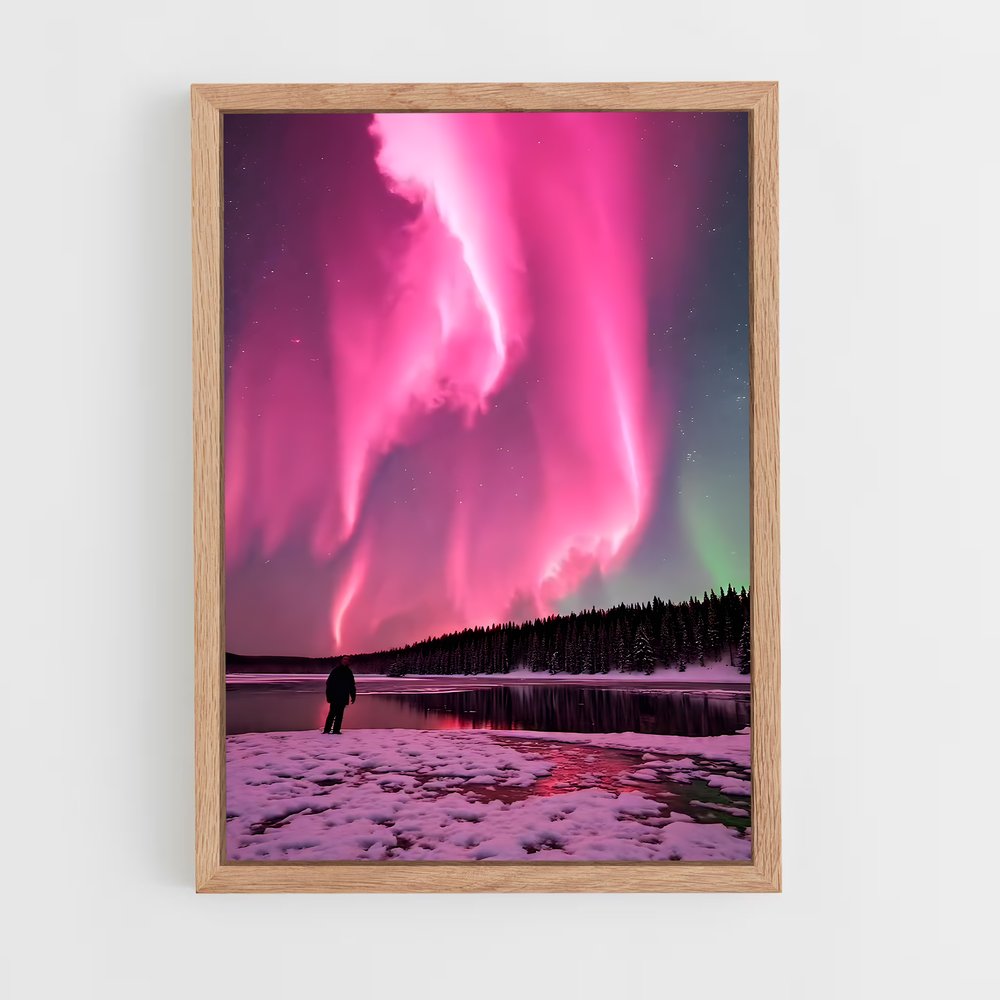 ap-aurora borealis-30 cadre Bois clair