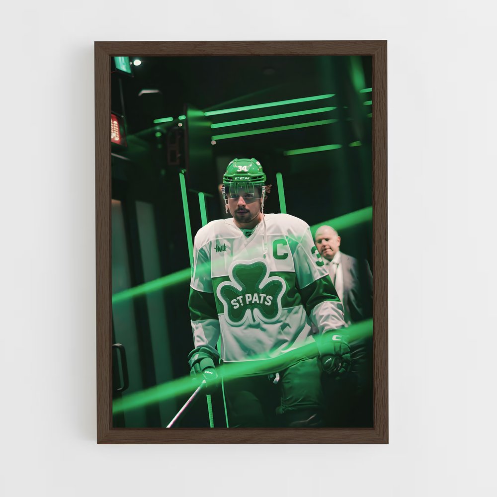 ap-auston matthews-3 cadre Bois foncé