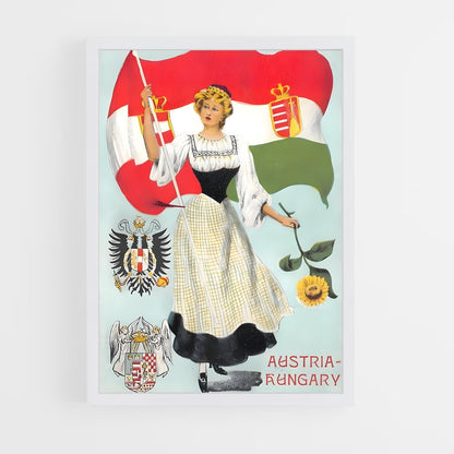 ap-austro hungarian empire flag-1 cadre Blanc