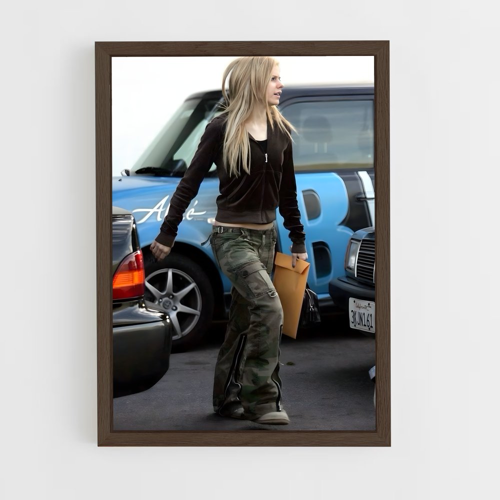 ap-avril lavigne-6 cadre Bois foncé