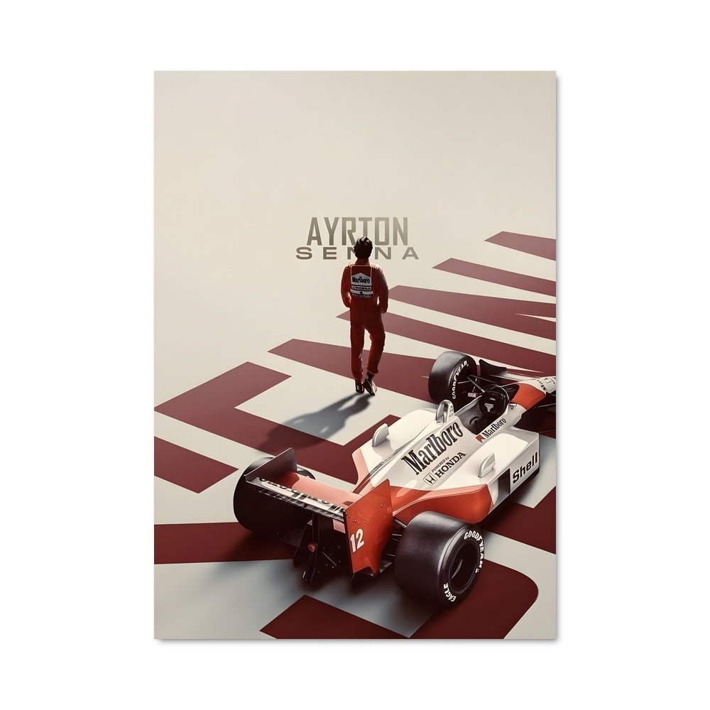 Poster Ayrton en Piste