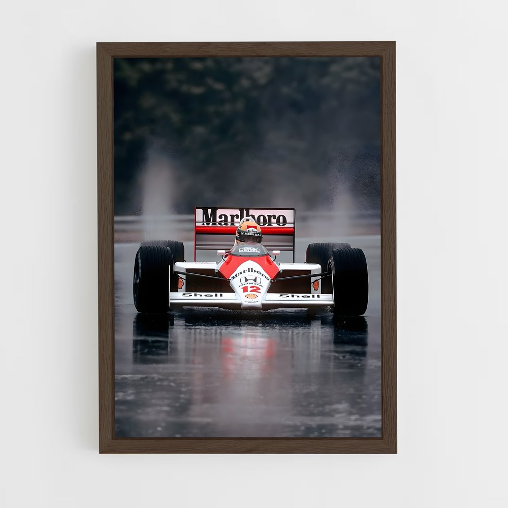 ap-ayrton senna-1 cadre Bois foncé