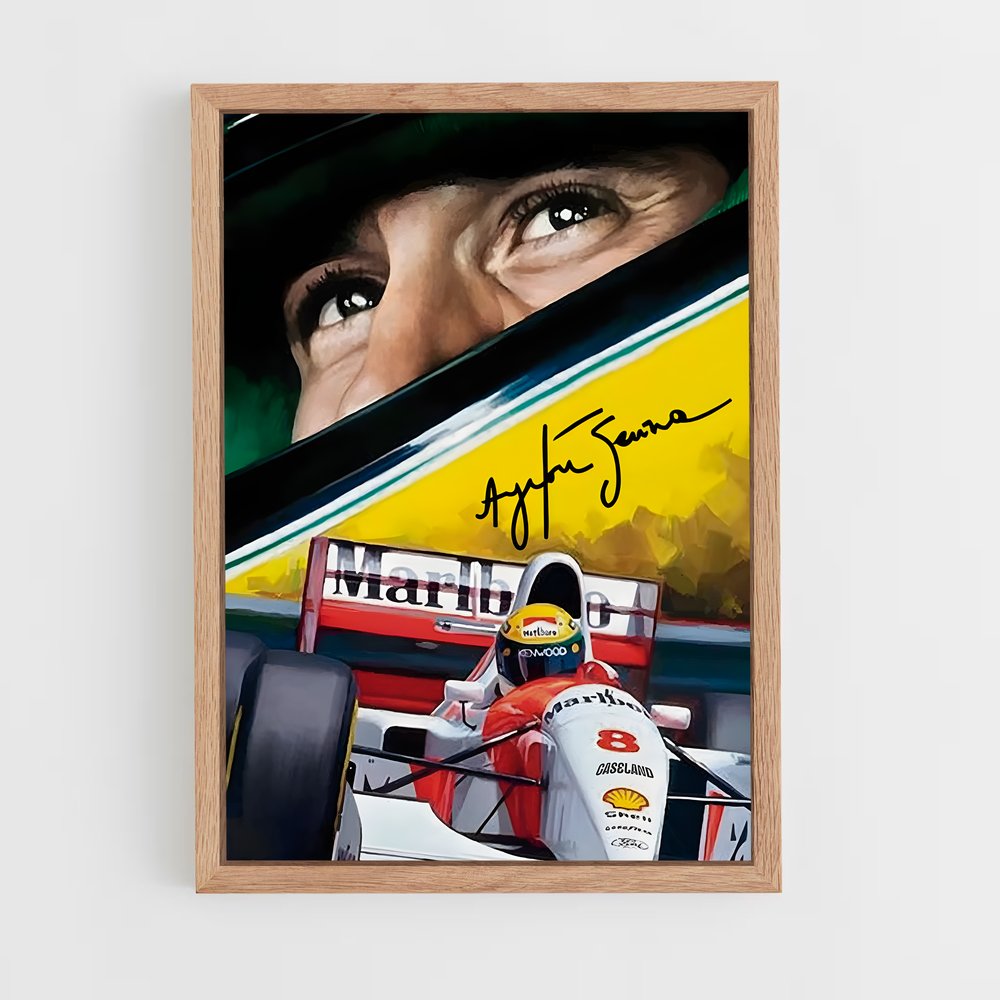 ap-ayrton senna-10 cadre Bois clair