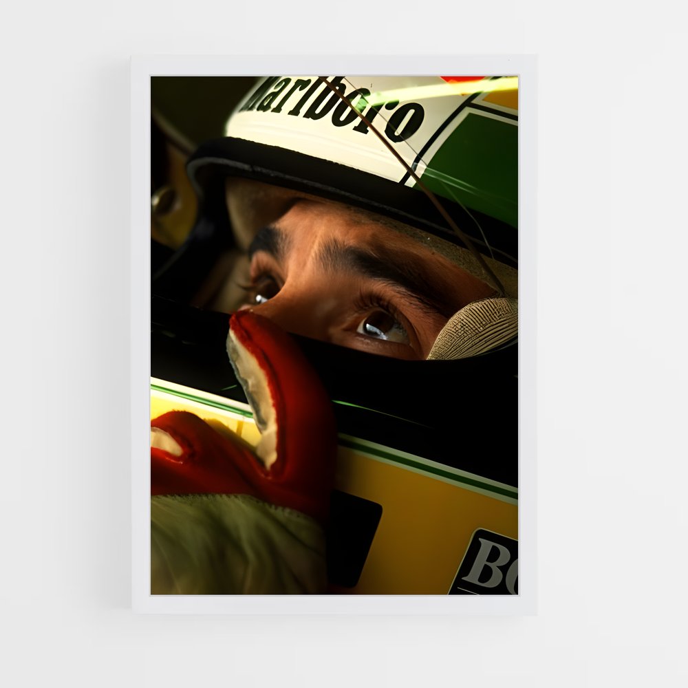 ap-ayrton senna-11 cadre Blanc