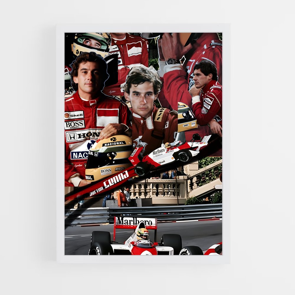 ap-ayrton senna-2 cadre Blanc