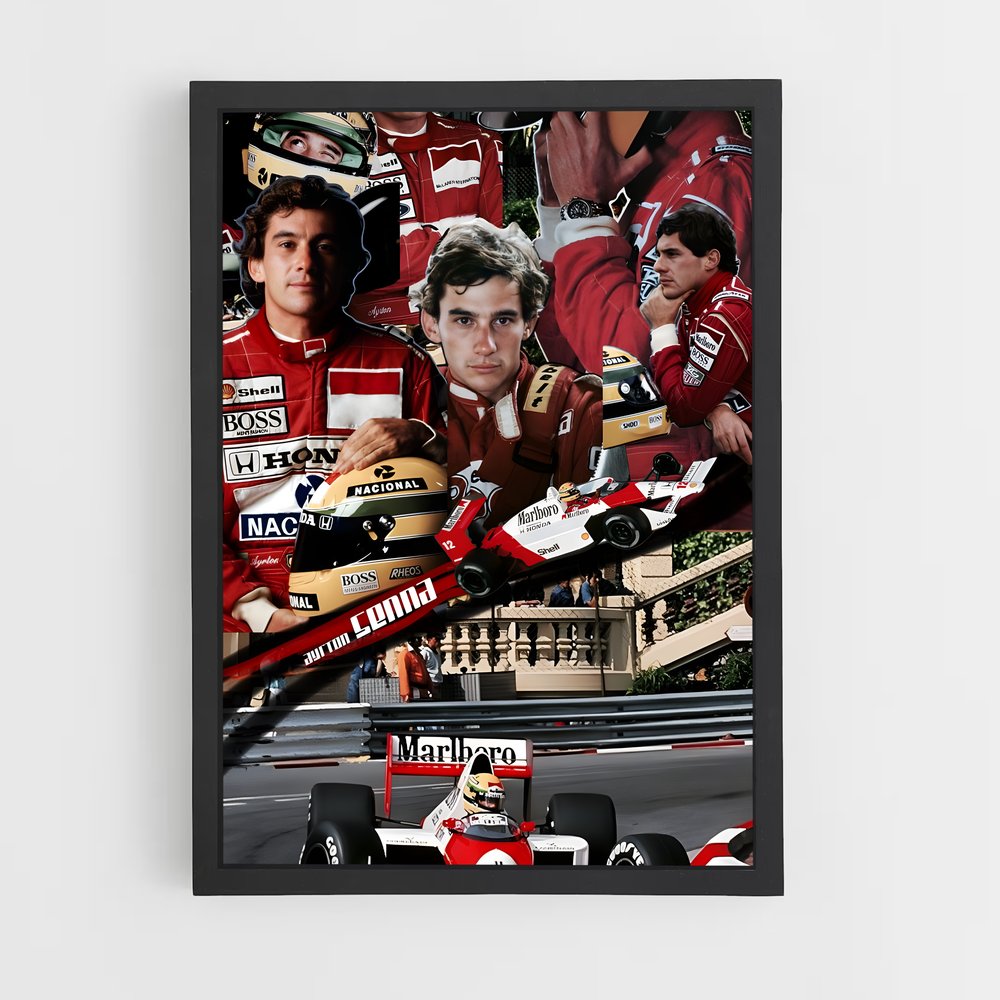 ap-ayrton senna-2 cadre Noir