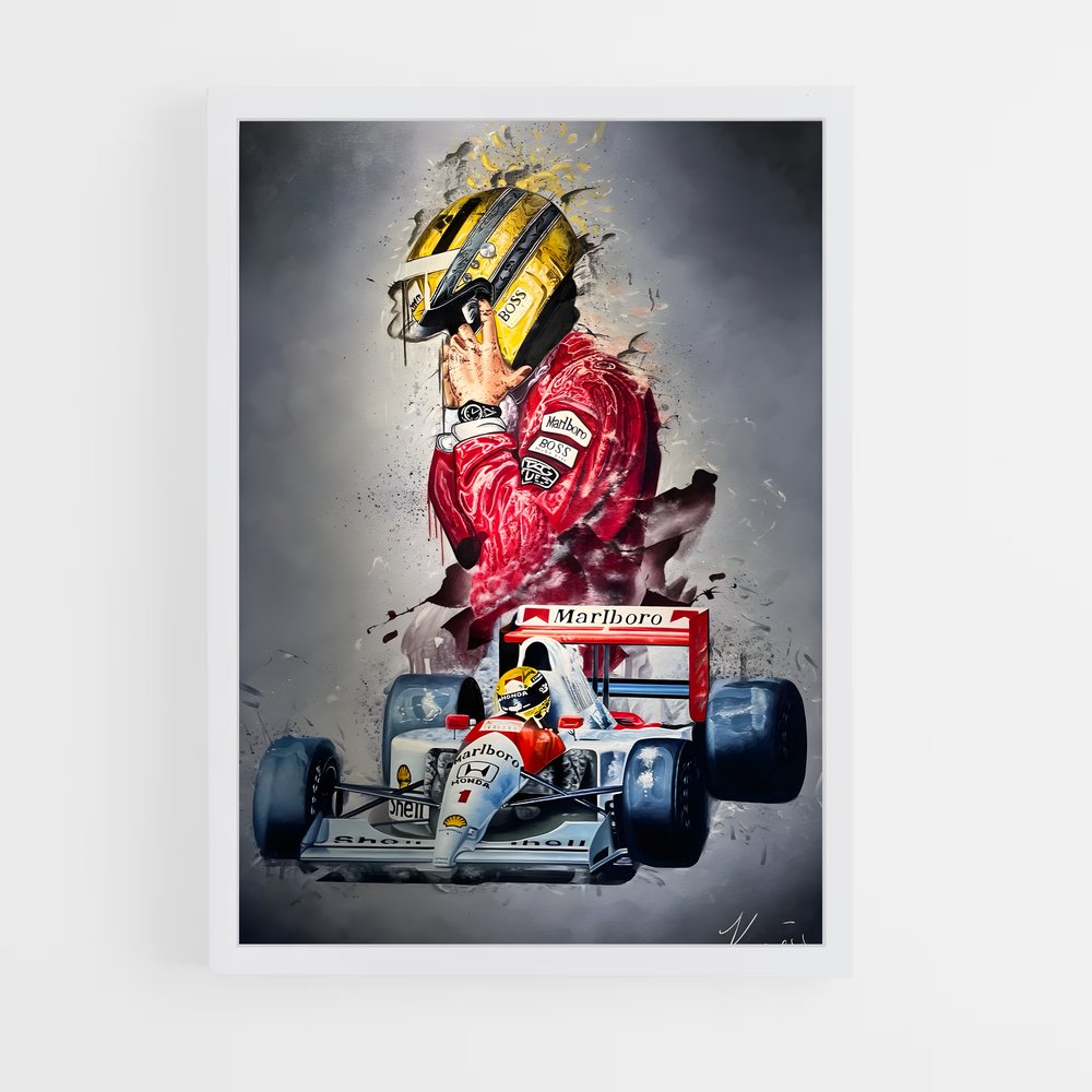 ap-ayrton senna-4 cadre Blanc
