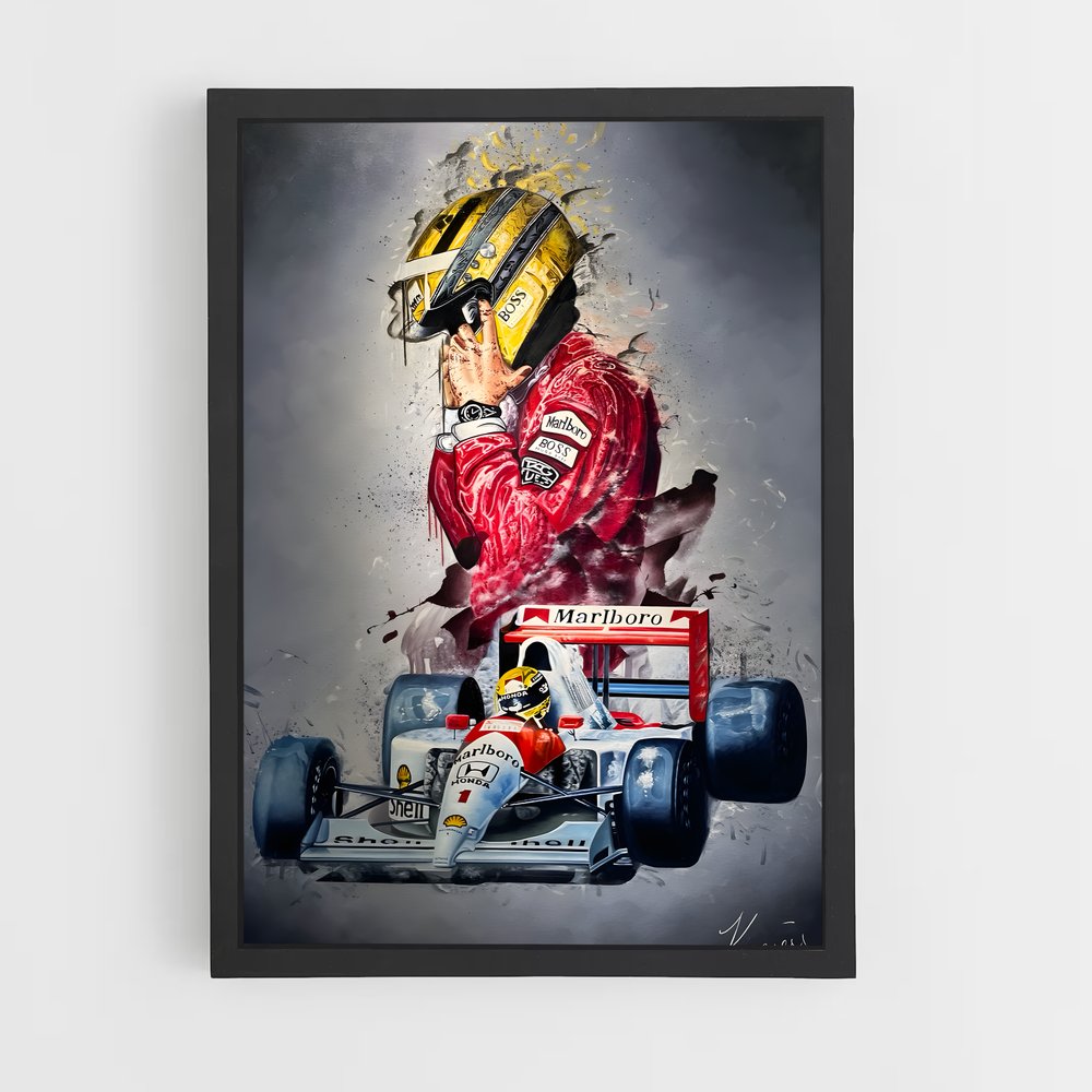 ap-ayrton senna-4 cadre Noir