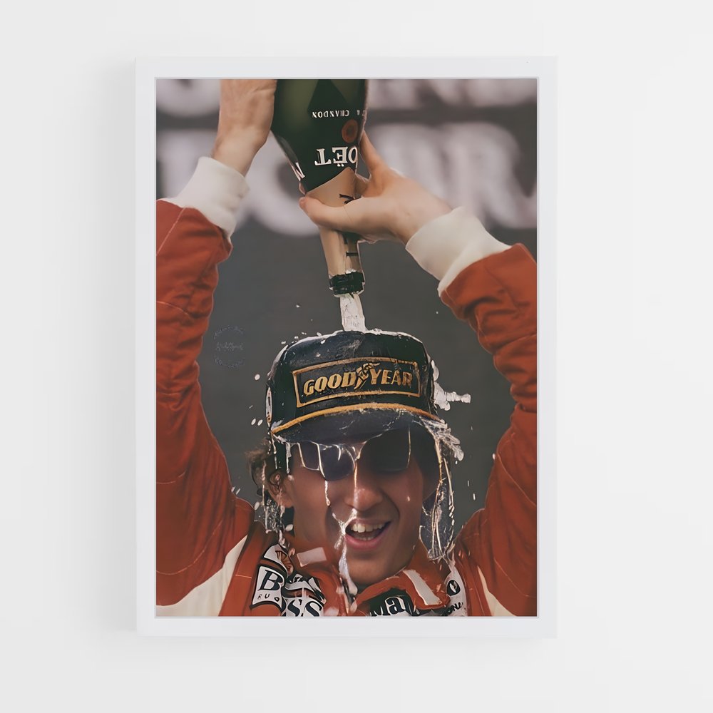 ap-ayrton senna-9 cadre Blanc