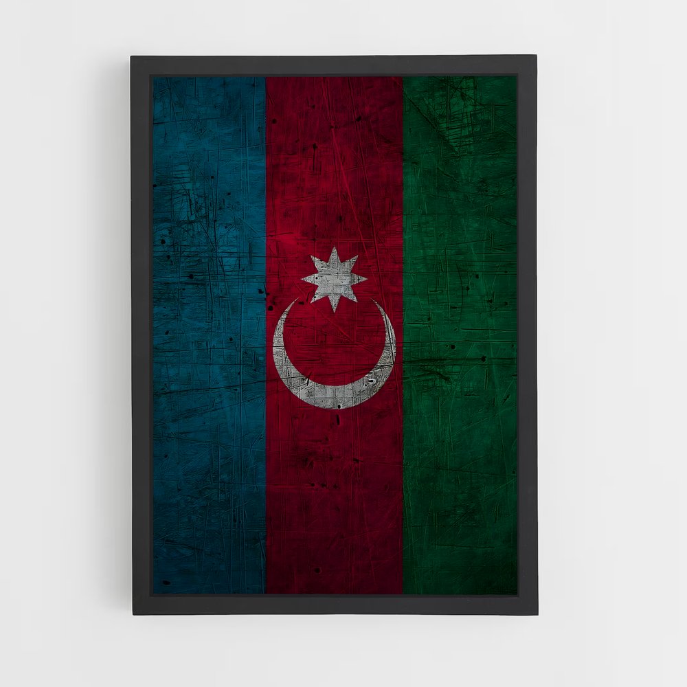ap-azerbaijan flag-3 cadre Noir