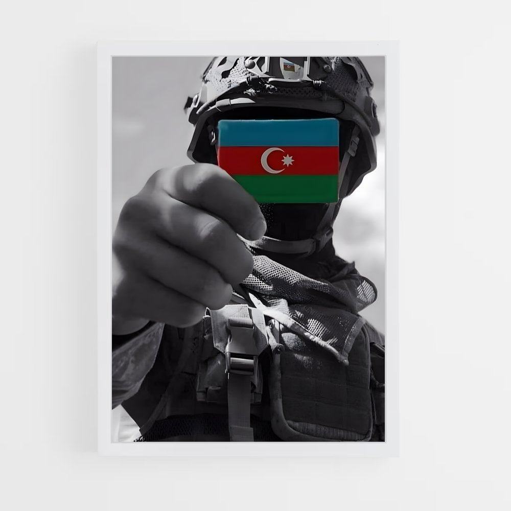ap-azerbaijan flag-5 cadre Blanc