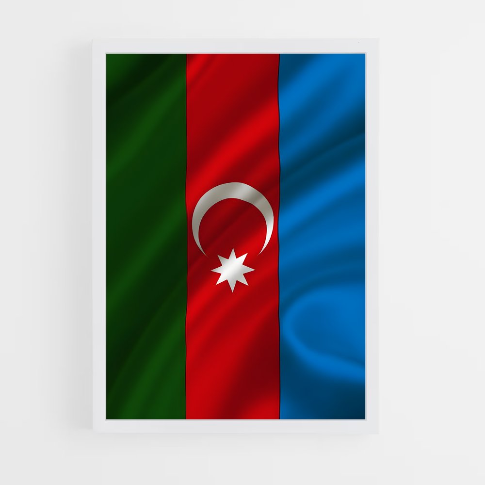 ap-azerbaijan flag-8 cadre Blanc
