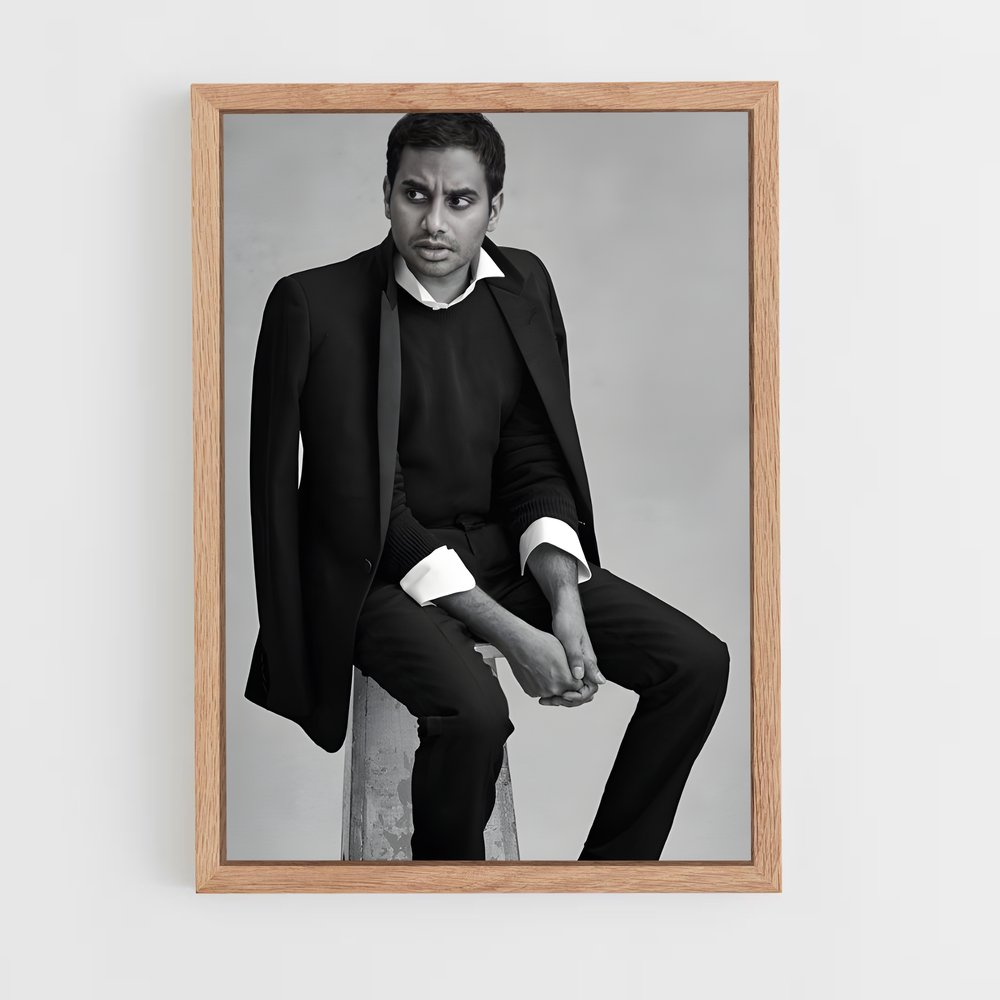ap-aziz ansari-1 cadre Bois clair