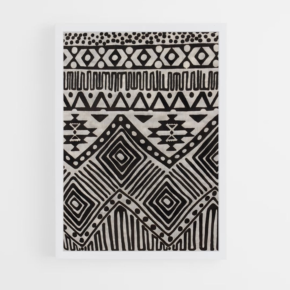 ap-aztec patterns-2 cadre Blanc