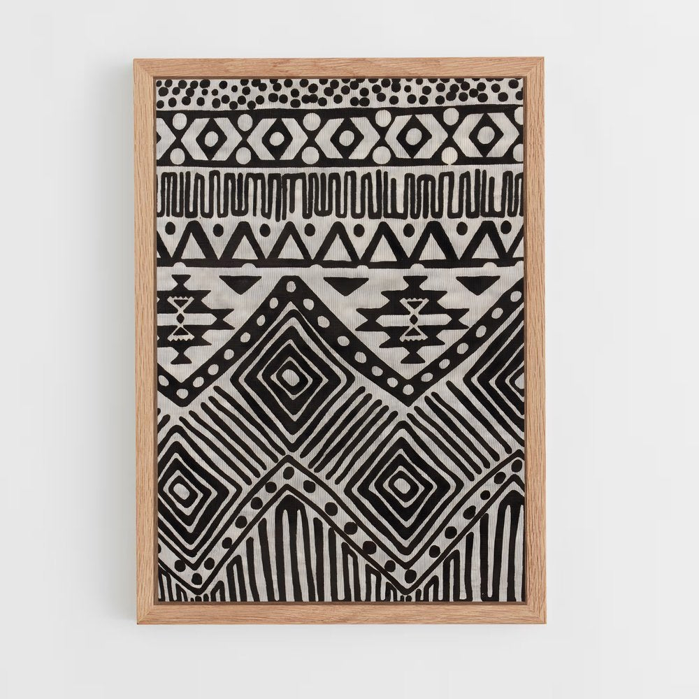 ap-aztec patterns-2 cadre Bois clair